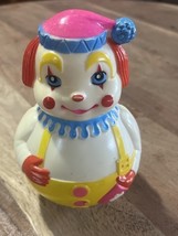 Vintage 1972 Clown Roly Poly Chime Toy Plastic The First Years Kiddie Fa... - $11.00