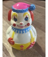 Vintage 1972 Clown Roly Poly Chime Toy Plastic The First Years Kiddie Fa... - $205.21 MXN