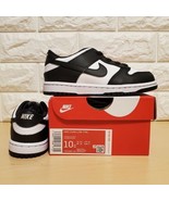 Nike Dunk Low TDE Size 10c Toddler Panda Black White CW1589-100 - £85.90 GBP