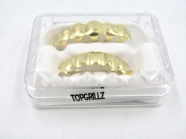 TopGrillz 18K Gold Plated Top &amp; Bottom Mouth Teeth Hip Hop Grillz 6 Fangs Set - £10.23 GBP
