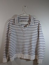 Vineyard Vines White with Blue Stripes v-neck Pullover - Women’s Small - $32.52 CAD