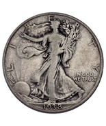 1938-D 50C Walking Liberty Half Dollar Fine Condition, Natural Color Nic... - $137.05 CAD