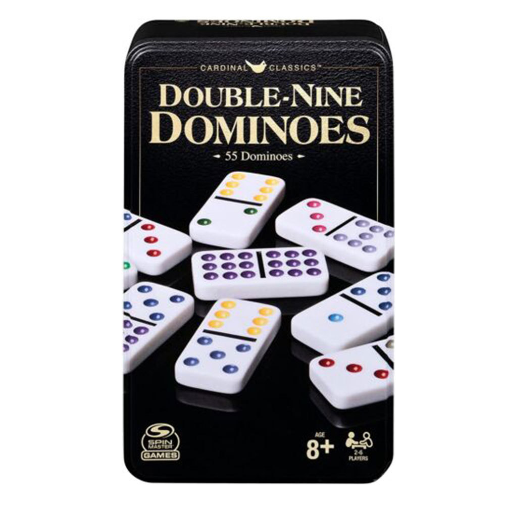 Classic Double 9 Coloured Dominoes in Tin - £33.51 GBP