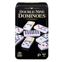 Classic Double 9 Coloured Dominoes in Tin - $42.72