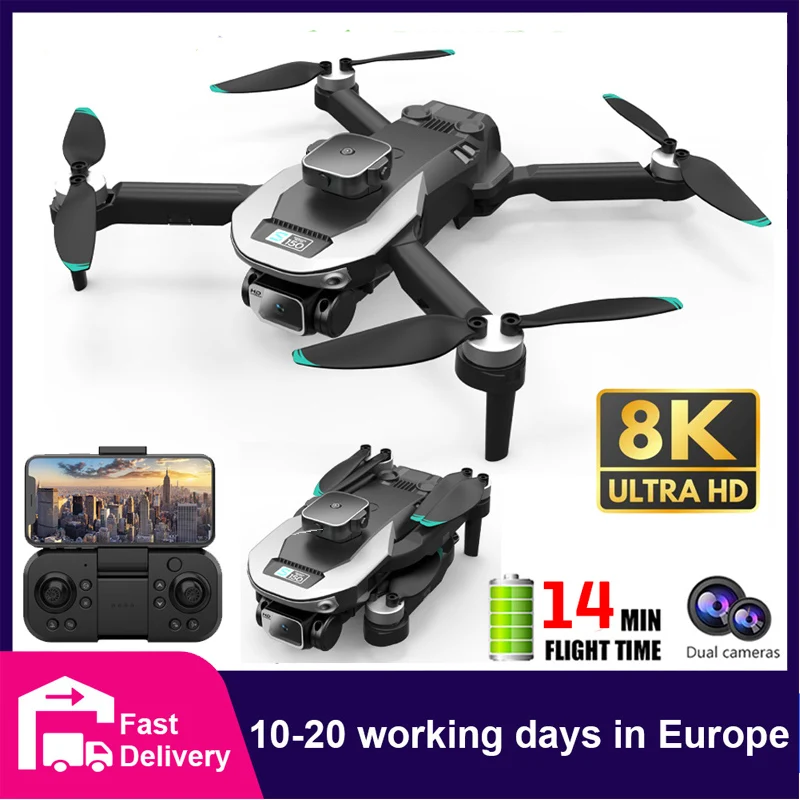 RC Dron S150 8K Camera Drone Wifi Fpv Drones Quadcopter with Dual Cameras - £43.82 GBP+
