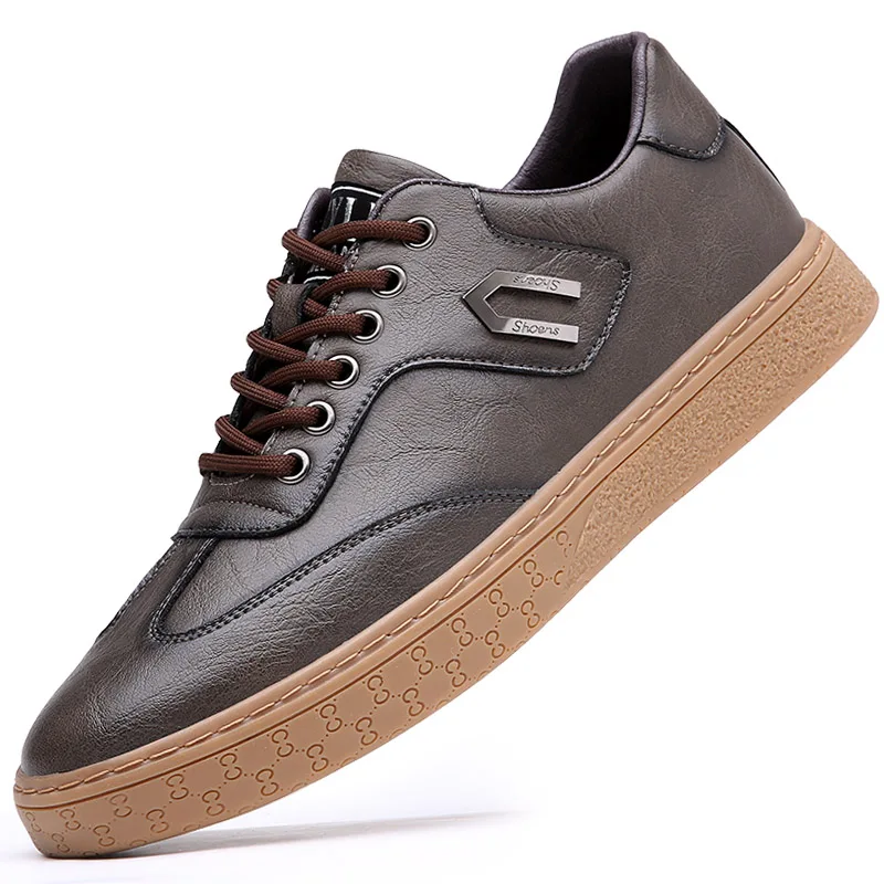 Brand New Men&#39;s Genuine Leather Shoes Men Business Casual Sneakers Non-S... - £54.55 GBP