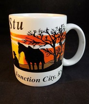 Vintage JUNCTION CITY KANSAS COFFEE MUG Horse and Sunset Porcelain COFFE... - $9.89