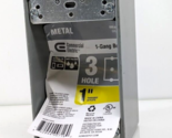 Commercial Electric Metallic 1-Gang 3-Hole 1&quot; Threaded Outlet Box Gray W... - $12.38