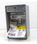 Commercial Electric Metallic 1-Gang 3-Hole 1&quot; Threaded Outlet Box Gray W... - $16.89 CAD