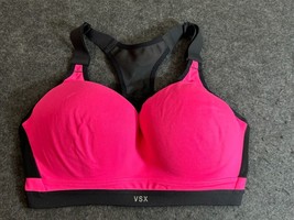 Victoria Secret VSX Sport Size 34DDD Hot Pink High Support Breathable Sp... - £13.48 GBP