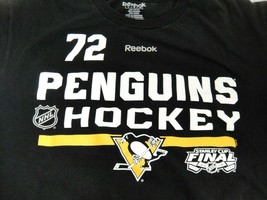 Reebok Pittsburgh Penguins Stanley Cup Final 2016 T-Shirt Hornquist 72 Sz Large - $9.40
