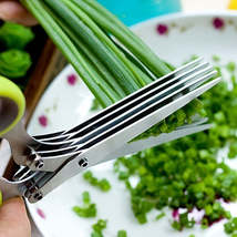 5in1 Stainless Steel Food and Onion Scissors - £11.94 GBP