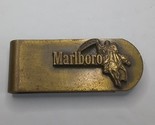 Marlboro Brass Vintage Money Clip Cowboy Stallion Horse Metal - £11.44 GBP