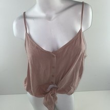 NWT Topshop Womens Polly Tie Front Camisole Blush Size 12 - £7.50 GBP