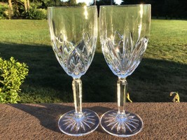 Marquise Waterford Brookside Wine Goblets 8 Oz. 7 7/8“ Set of 2 - £35.30 GBP