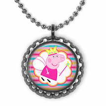 New! Nick Jr. PEPPA PIG Tooth Fairy 3D Bottle Cap Necklace #2 | Gift for... - £3.94 GBP