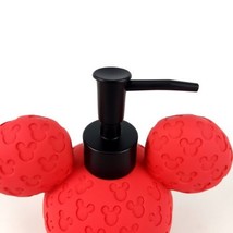 Disney Mickey Minnie Mouse 3D Resin Red Logo Soap Dispenser Black Pump New - $38.60
