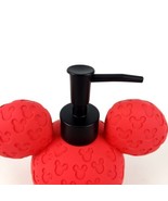 Disney Mickey Minnie Mouse 3D Resin Red Logo Soap Dispenser Black Pump New - £30.81 GBP