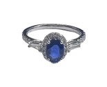 Sapphire Women&#39;s Cluster ring 14kt White Gold 364488 - $299.00