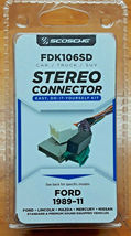 NEW Scosche FDK106SD Stereo Connector Ford 1989-11 Factory Sealed Free Shipping! - $9.87