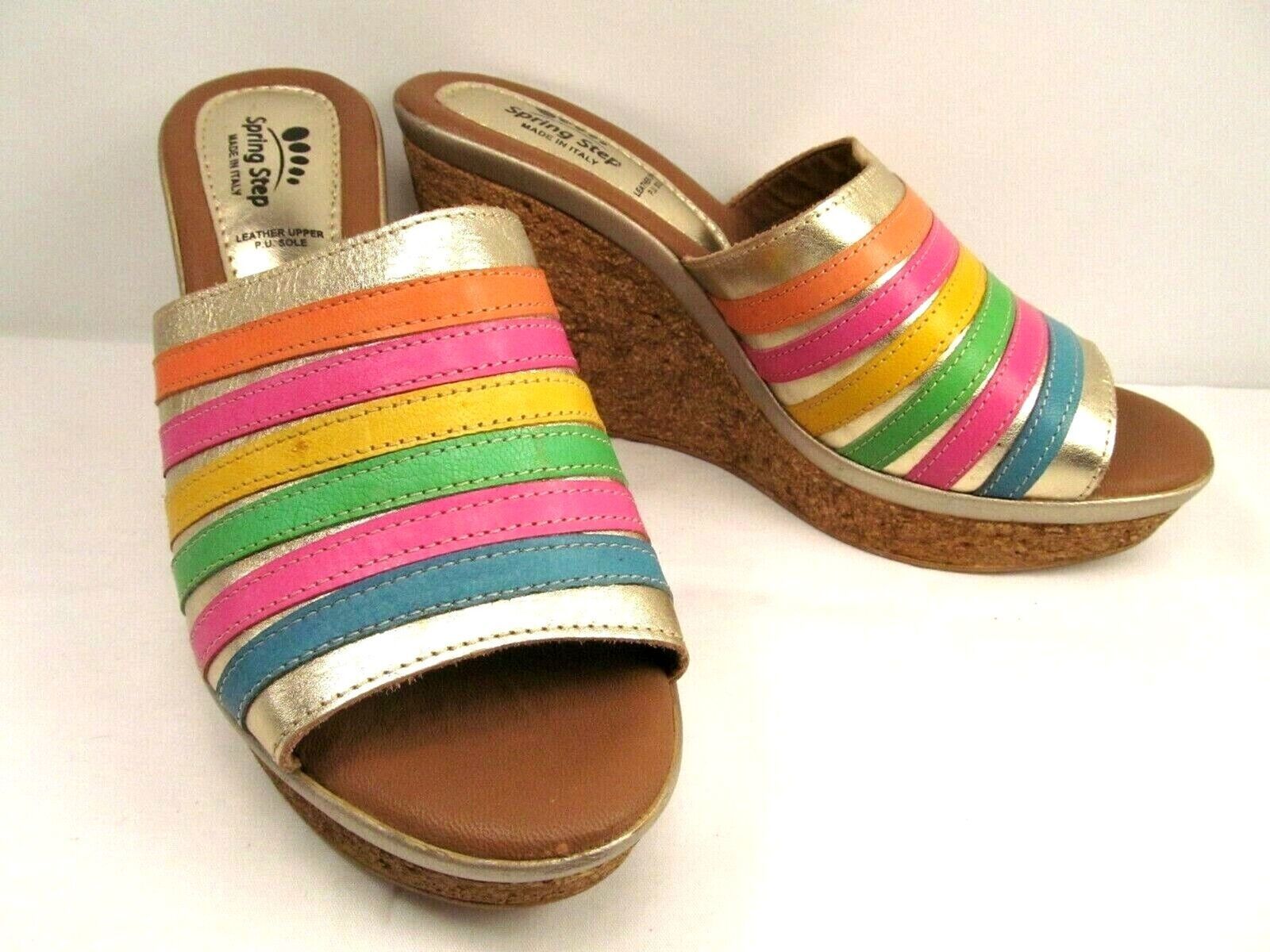 Primary image for Spring Step Italian Wedge Slip on Sandals Size US 8.5 EUR 39