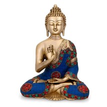 brass buddha statue 10.5 inches height - £208.86 GBP