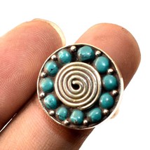 Tibetan Turquoise Gemstone Fashion Ethnic Jewelry Nepali Ring Adjustable SA 2240 - £4.11 GBP
