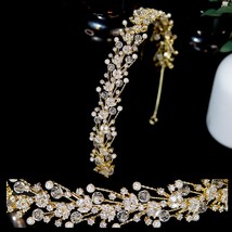  Fashion Bride Headband Crystal Beads and Pearls Design Tiara Wedding Ha... - £60.43 GBP