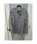 LL Bean Blue Plaid Shirt L Men’s 100% Cotton Button Up Long Sleeve - $28.00