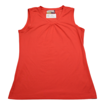 Magellan Shirt Womens L Red Sleeveless VNeck Tank Top Knit Stretch Pullover - £15.44 GBP