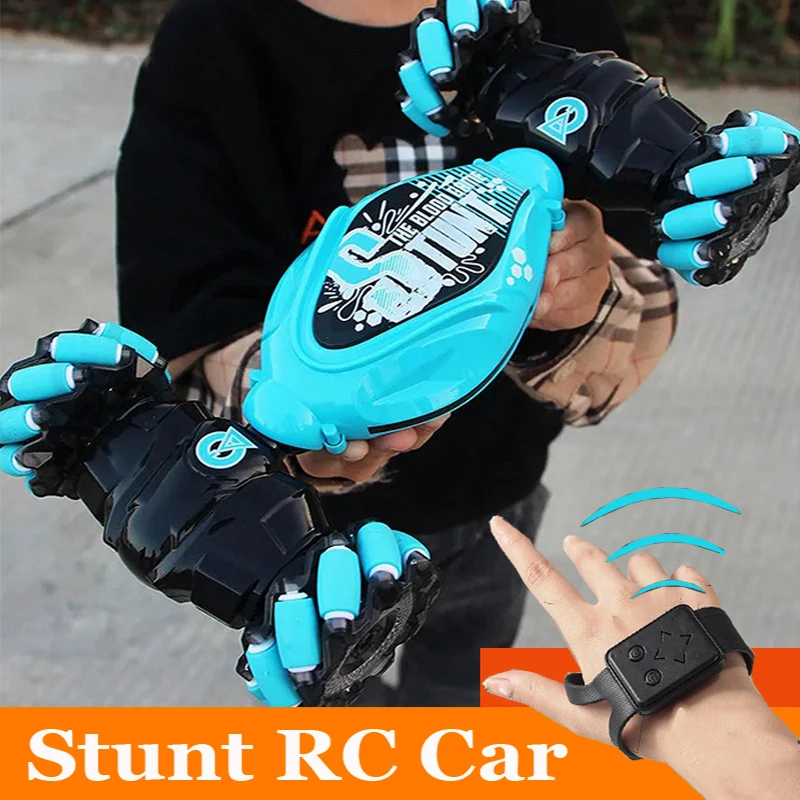 4WD 1:16 Stunt RC Car With LED Light Gesture Induction Deformation Twist - $45.26+