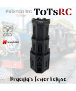 N Scale 1:160 3D Printed Building - Dracula’s Tower PLA Eclipse Black - $20.61 CAD