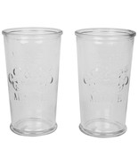 Disney Mickey and Minnie Mouse Set of 2 Clear Glasses Clear - £17.51 GBP