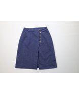 Vintage 60s 70s Streetwear Womens 26 Striped Knit Button Pencil Skirt Bl... - $629.63 MXN