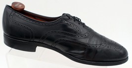Allen Edmonds Shoes Men Size 10 D Townley Black Wingtip Brogue Oxford USA - £35.52 GBP
