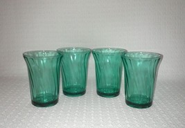 Jeannette ULTRAMARINE SWIRL 9 Oz Flat Tumblers Depression Glass ~ Set of 4 - $69.29