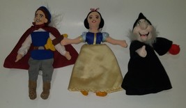 3 Disney Snow White Bean Bag Plush Lot Stuffed Animal Toys Prince Witch - £10.63 GBP