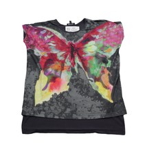 MS Shirt Girls Multicolor Short Sleeve Round Neck Graphic Print Casual Tee - $18.69