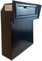OPEN BOX Rainproof Heavy Duty Through the Door Safe Mail Drop Box, Black - $59.40