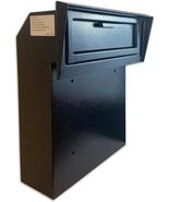 OPEN BOX Rainproof Heavy Duty Through the Door Safe Mail Drop Box, Black - $59.40