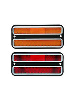 68 69-72 Chevy GMC Truck Front Amber &amp; Rear Red Side Marker Light Lamp w... - $28.60