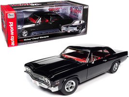 1966 Chevrolet Biscayne Nickey Coupe Tuxedo Black with Red Interior &quot;American Mu - £112.09 GBP