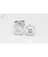 14k White Round Diamond Four- Classic Earring Studs (0.91 Ct F VS2 Clarity) - $2,838.75