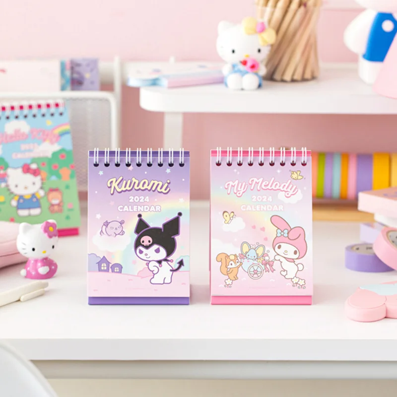 2024 Year Hello Kitty Desk Calendar Anime Sanrio My Melody Cinnamoroll Calendar - £9.93 GBP