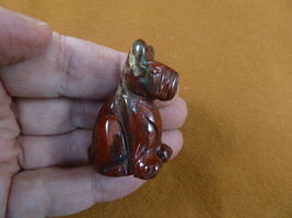 Y-DOG-SC-568 Red Jasper Scottie SCOTTISH Terrier Schnauzer gemstone dog ... - $15.79