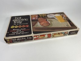 Vintage Electric Hot Tray Plate By Cornwall In Original Box Harvest Gold - $39.55