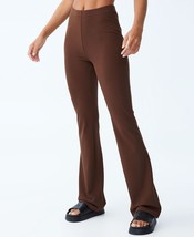Cotton On Women&#39;s Ponte Flare Pants Brown S B4HP - £15.92 GBP
