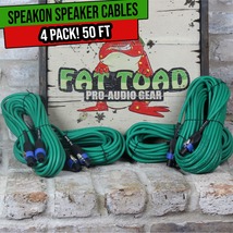 4 PACK - 50FT Speakon to Speakon Speaker Cables by FAT TOAD | Profession... - £67.82 GBP+