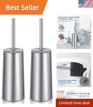 Ergonomic Stainless Steel Toilet Brush Set – Elegant Deep Cleaning Solution - $828.15 MXN
