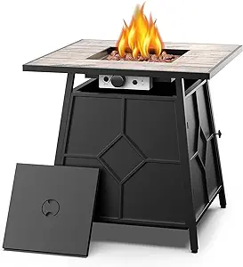 Outdoor Patio 28&#39;&#39; Propane Fire Pit Table, 50000 Btu Gas Fire Table With... - $497.99